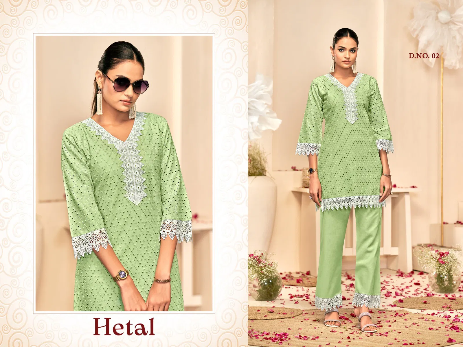 Hetal 01 By Tunic House Casual Wear Beautiful Cotton Co Ord Sets Suppliers In India